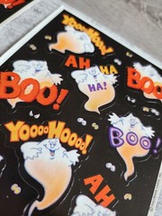 Vintage Halloween Ghost Stickers Heartline Hallmark Scrapbook New 2 Sheets #48