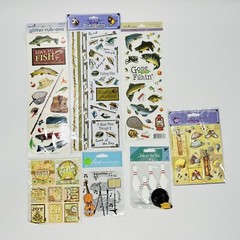 Lot Of 35+ Scrapbook Jolee’s + Jubilee + Other Hobbies Fishing Music Occupation