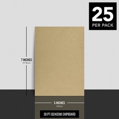 Natural 5×7 Chipboard Sheets 25 Pack Durable Acid Free Crafting and Packaging