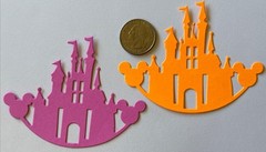 ROCKING CASTLE Die-Cut Set (4pc)Disney•Mickey Heads •Flags•Cartoon•Card Making•