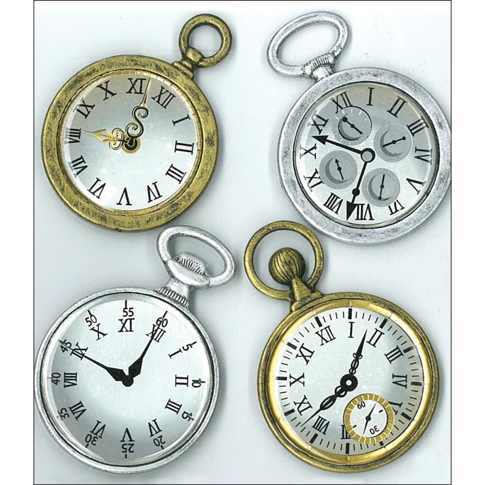 JOLEE’S BOUTIQUE DIMENSIONAL STICKER – VINTAGE POCKET WATCHES