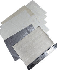 Vtge Textured Wallpaper Samples from Sample Book, Ethan Allen (10 Pieces) Set 11