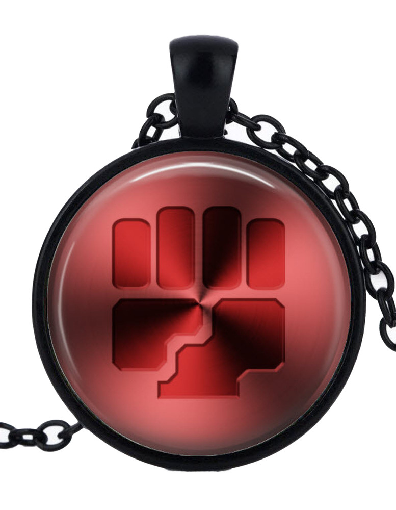 1 Fighting Black Bezel Necklace