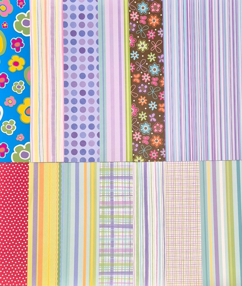 26 sheets of Scrapbooking Paper: 13 Assorted 12″ x 12″ Single-Sided (Asst. A)