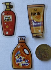 THE CAT SHOP Mylar Stickers(6pc) •Shampoo•Soap•Chinese•Mask•Body Wash•Hair Care•