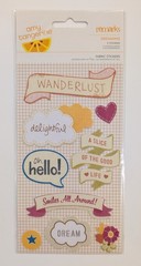 Amy Tangerine Remarks Dreaming Fabric Scrapbooking Stickers By American Crafts