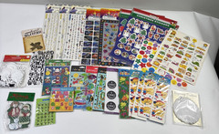 Large Scrapbooking & Craft Lot Paper Stickers Buttons Books Wedding Christmas