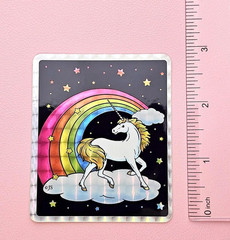 Miss Midie Prism Midnight Rainbow Unicorn Die Cut Vending Sticker – My Artwork