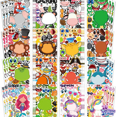 Stickers for Kids – 48 Sheets Make a Animal Face Stickers – Crafts Goodie Bag…
