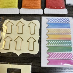 Mixed Lot Scrapbooking Supplies Junk Journaling Papers Stickers Washi