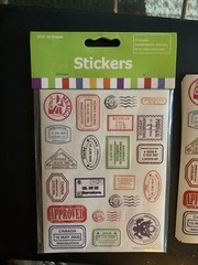 Oriental Trading Country Stamp Sticker Sheets- 12 pack- New in package