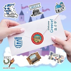 50 Pcs Greece Travel World Stickers City Souvenirs Stickers Waterproof Vinyl