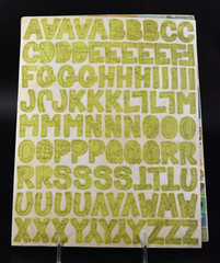 Chipboard Stickers 24 Sheets Alphabet, Border, Tags, Shape 6 Pcs Missing of 100s