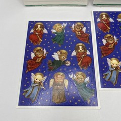 Vintage Set of 9 Sheets Hallmark Adorable Animal Angels Minstrels Stickers NIP