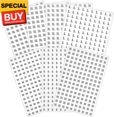 4200 Pcs Clothing Size Round Stickers, 1/2” Labels Sticker White Adhesive Appare