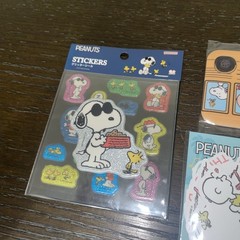 5PC NEW SNOOPY PEANUTS STICKER LOT Luggage Tag Pen Random Lot