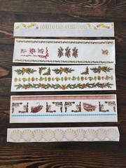 Vintage Sticker Borders LOT PARTIALS MIXED Brands Sea Shells + Scrapbooking #9