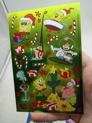 Vintage 2002 Sandylion Mylar Sticker Sheet LOT B SpongeBob SquarePants Patrick