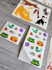 Scrapbook Stickers Animals Cats Dogs Kittens Puppies Paws LOT Grossman’s #48
