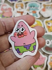 Lot Of Assorted Sponge Bob Stickers, Approximately 95 Stickers, Patrick Star