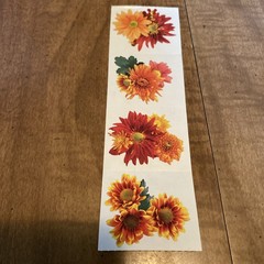 Mrs Grossman CHRYSANTHEMUM – 1 Strip of Chrysanthemum Flowers Stickers