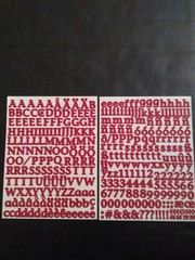 Creative Memories – Mini ABC/123 – Red Classy Stickers – One Sheet