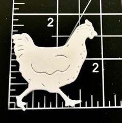 Barnyard Die Cuts * Chicken Trio * Twelve Sets * Black, White, Kraft or White