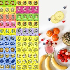 Scratch and Sniff Stickers, 576 Pieces Fruits and Foods Smelly Stickers, 24
