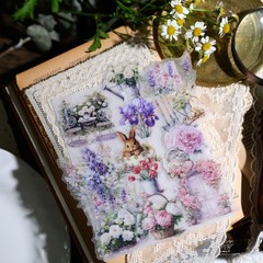 39 pcs Spring Garden Translucent Vellum Matte Surface Paper Sticker Scrapbook
