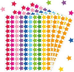 3000PCS Small Sun Stickers for Arts & Crafts, Mini Sunshine Sticker Bulk, 10 Des