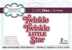 Creative Expressions Metal Cutting Die- MINI SHADOWED – TWINKLE LITTLE STAR