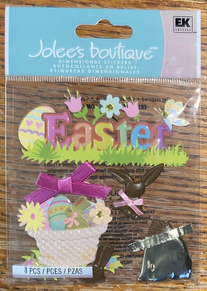 * RAREJolees EASTER Chocolate Bunnies Bunny Rabbit Eggs Flowers Basket Stickers