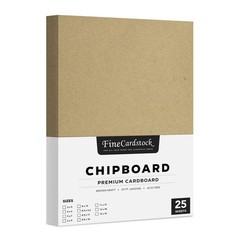 Natural 5×7 Chipboard Sheets 25 Pack Durable Acid Free Crafting and Packaging