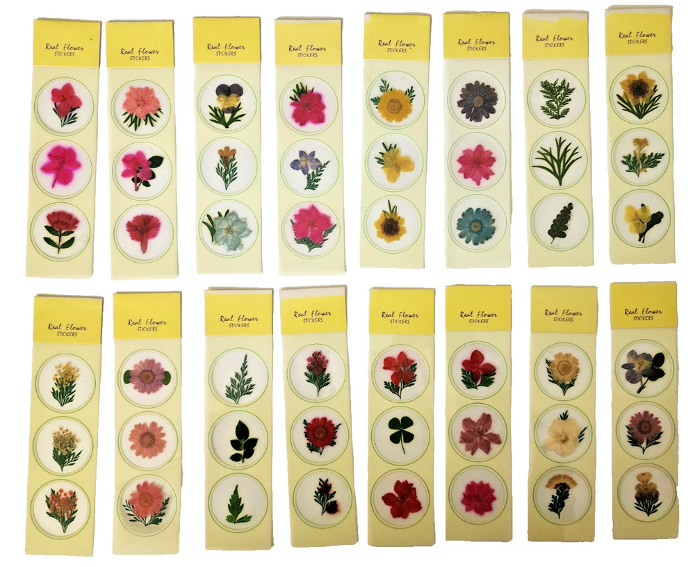 Vintage Victorias Garden Pressed Flowers & Foliage Real Stickers – 16 packs