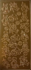 COOPER FOIL TEDDYBEAR Outline Stickers(4”x9”)Stuffed Animal•Toys•Card Making•