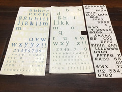 Lot of Alphabet Letter Number Scrapbooking Sticker Sheets -Some letters missing