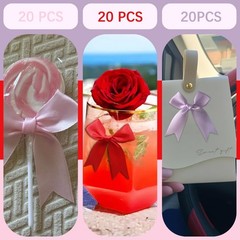 3.3″ Gift Wrap Bows, 60pcs Versatile Bulk Satin Ribbon Bows(Red Pink Purple) …