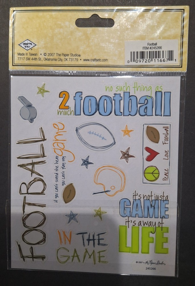 Stick abilities By The Paper Studios with Football Theme-It’s Not Just A Game