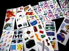 Creative Memories, Stickers Travel, Airplane, Train, Camping, Vacation, Confetti