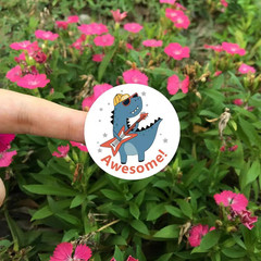 1000Pcs Dinosaur Stickers for Kids Boy Girl Teacher round Cute Animal Children R