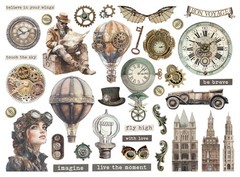 Stamperia VOYAGES FANTASTIQUES Die Cuts Chipboard Adventure 37/pk DFLDC127