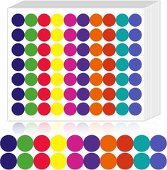 Dot Stickers – 1400 PCS Colored Circle Stickers for Kids | Back to School Sup…