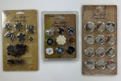 Tim Holtz Idea-ology Embellishment Lot Accoutrements + Foliage + Quote Flair