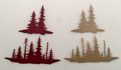 Tim Holtz Die Cuts * Forest Shadows * 6 Sets * White or Green Cardstock