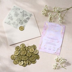Wax Seal Stickers (60 Pcs, 3 Designs in 1 Pack) Premium Envelope Seal Sticker…