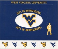 West Virginia University Mountaineers NCAA Cardstock Sticker Frame, scrapbook