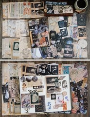 Knaid Vintage Scrapbook Supplies Pack (200 Pieces) for Witchy Junk Journal Bulle