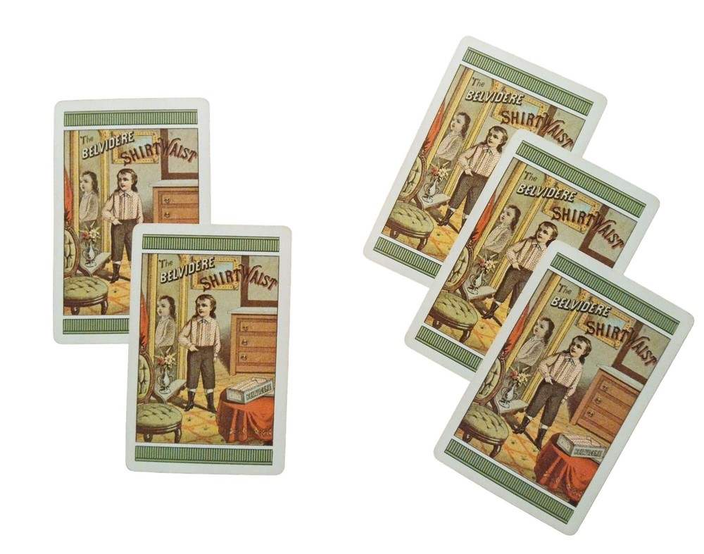 Vintage Belvidere Shirtwaist Cards Young Boy Advertising Junk Journal Scrapbook