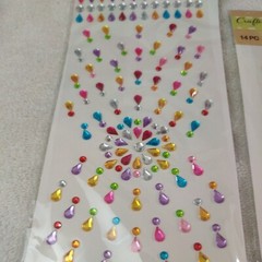 Crafters Square JEWEL STARBURST STICKERS / AUTOCOLLANTS 1 Sheet each