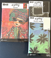 Dylusions Dyalog Cover & 2 Insert Books LOT Junk Journal Scrapbook